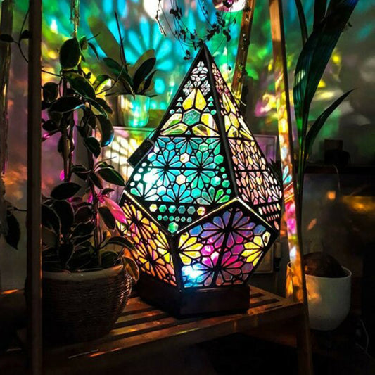 Diamond Shaped Hollow Out Decorative Night Light